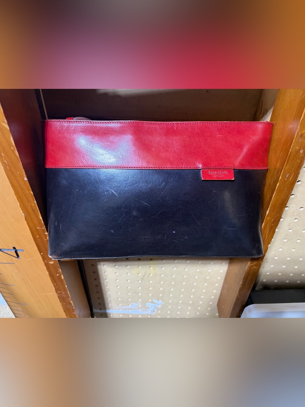 kate spade Red and Black Leather Men's Clutch